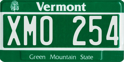 VT license plate XMO254
