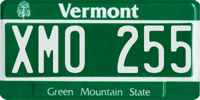 VT license plate XMO255