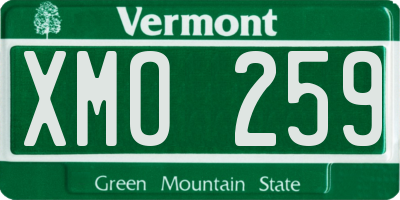 VT license plate XMO259