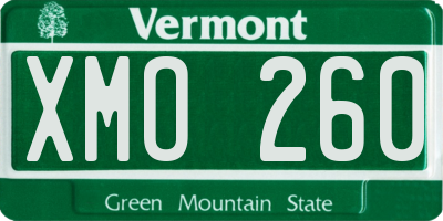 VT license plate XMO260