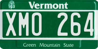VT license plate XMO264