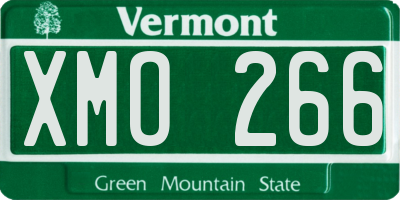 VT license plate XMO266