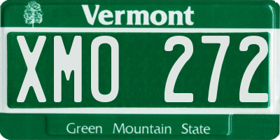 VT license plate XMO272
