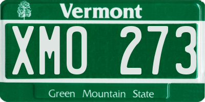 VT license plate XMO273