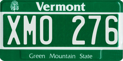 VT license plate XMO276