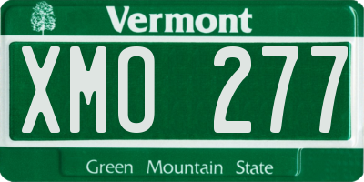 VT license plate XMO277