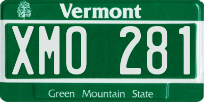 VT license plate XMO281