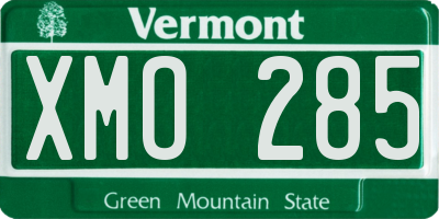 VT license plate XMO285
