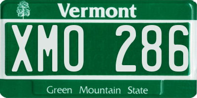 VT license plate XMO286