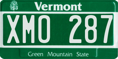 VT license plate XMO287