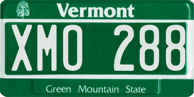 VT license plate XMO288