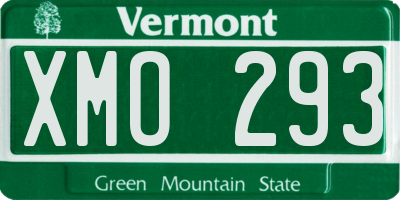 VT license plate XMO293