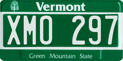 VT license plate XMO297