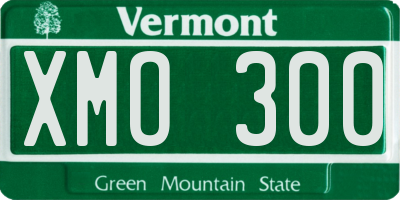 VT license plate XMO300