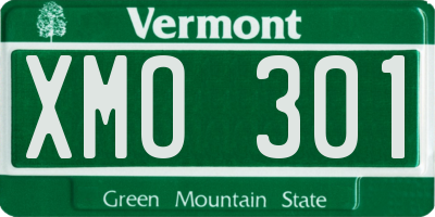 VT license plate XMO301