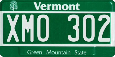 VT license plate XMO302