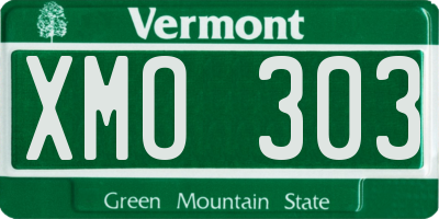 VT license plate XMO303