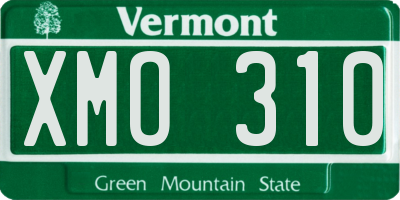 VT license plate XMO310