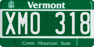 VT license plate XMO318