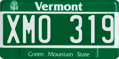 VT license plate XMO319