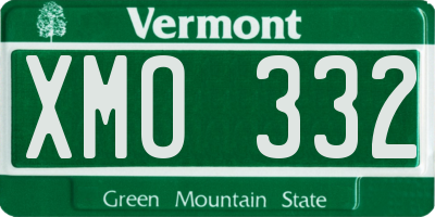 VT license plate XMO332