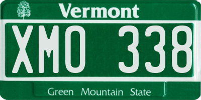VT license plate XMO338