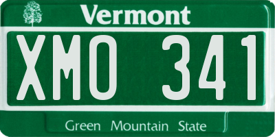 VT license plate XMO341