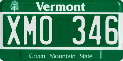 VT license plate XMO346