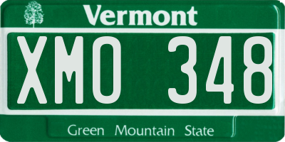 VT license plate XMO348