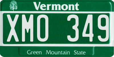 VT license plate XMO349