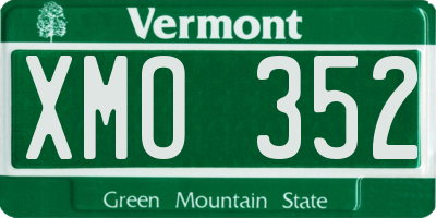 VT license plate XMO352