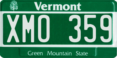 VT license plate XMO359