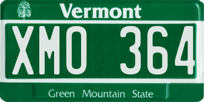VT license plate XMO364