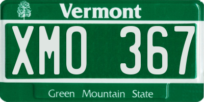 VT license plate XMO367