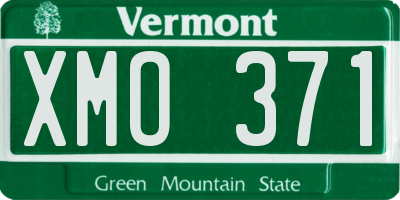 VT license plate XMO371
