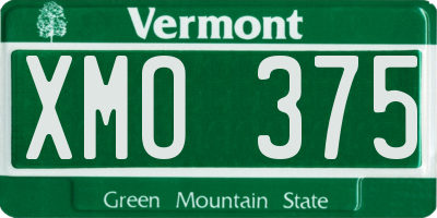 VT license plate XMO375