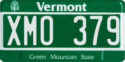 VT license plate XMO379