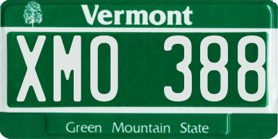 VT license plate XMO388