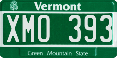 VT license plate XMO393