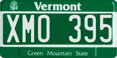 VT license plate XMO395