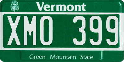 VT license plate XMO399