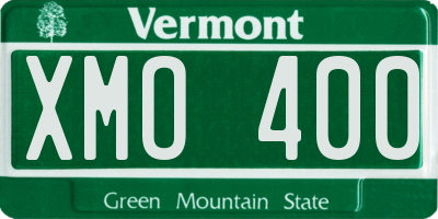 VT license plate XMO400