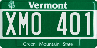 VT license plate XMO401