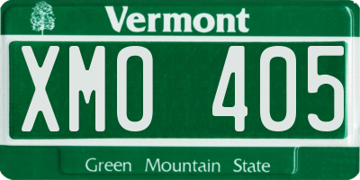 VT license plate XMO405