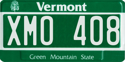 VT license plate XMO408