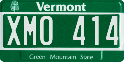 VT license plate XMO414