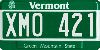 VT license plate XMO421