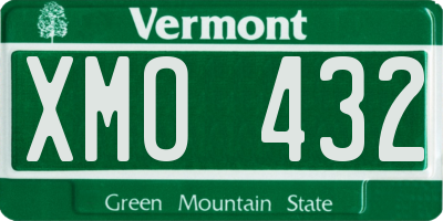 VT license plate XMO432