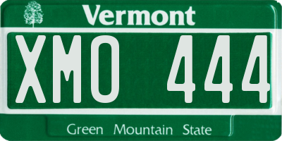 VT license plate XMO444