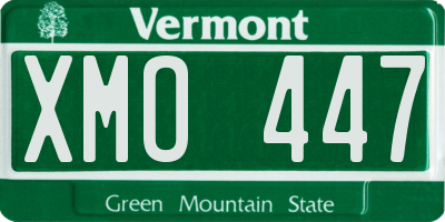 VT license plate XMO447